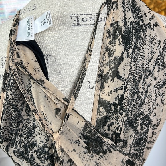 Motherhood Maternity maxi dress, sleeveless snake animal print size M Chiffon - Picture 8 of 13